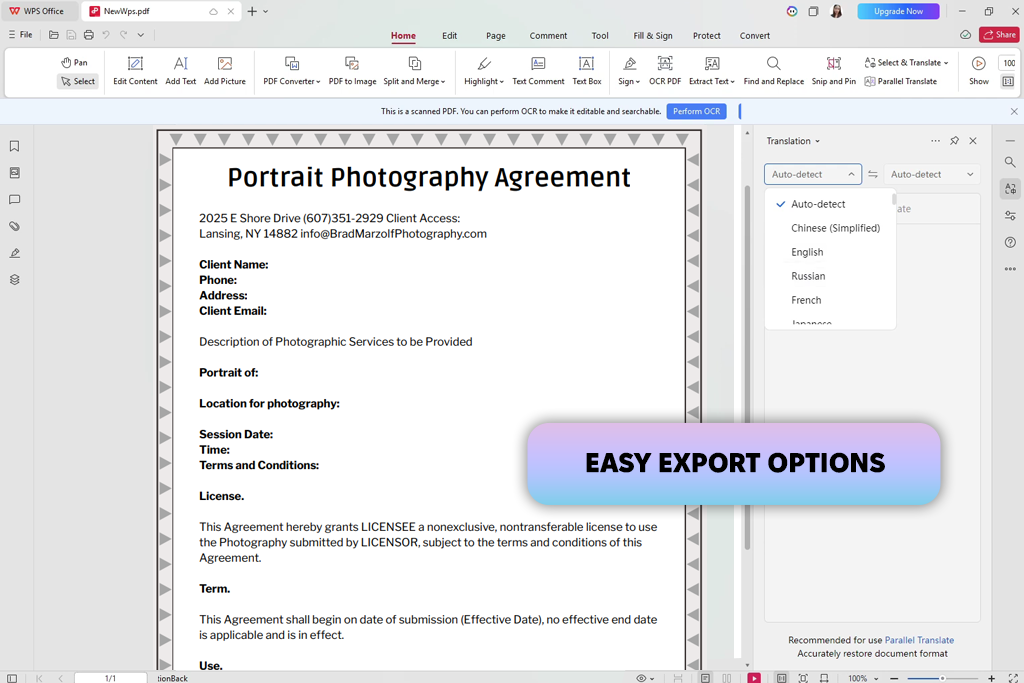 wps office interface