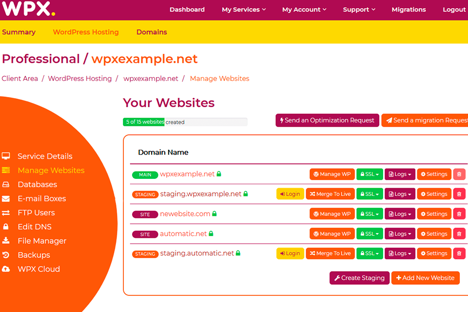 wpx hosting wordpress website migration