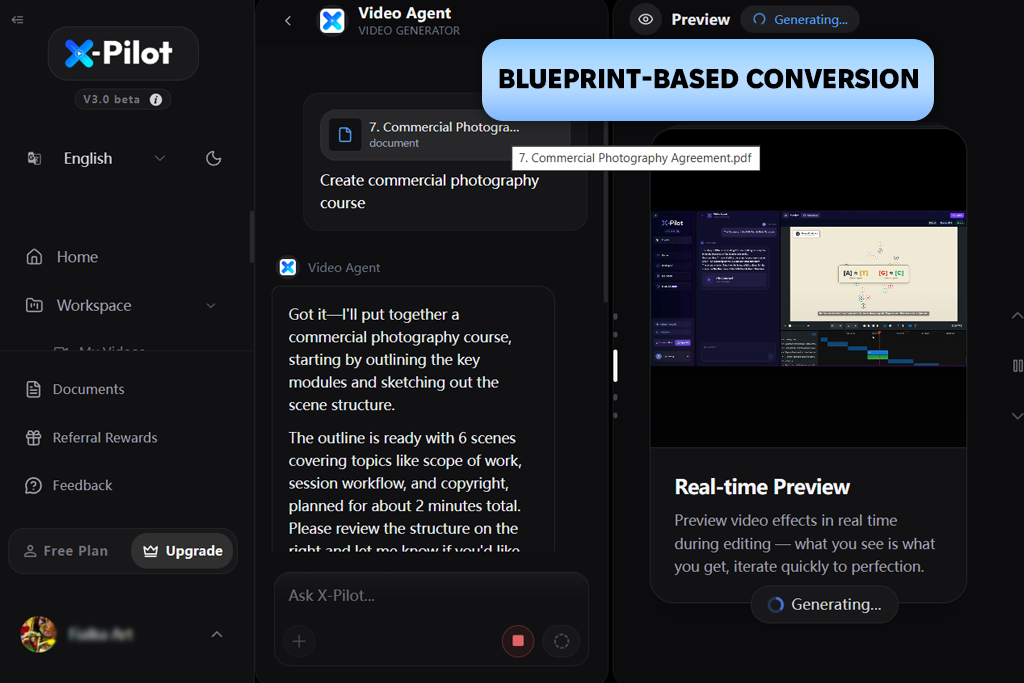 x-pilot pdf to video converter