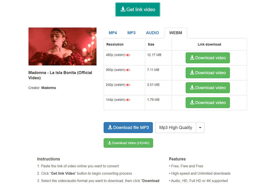 x2 convert youtube to webm converter interface