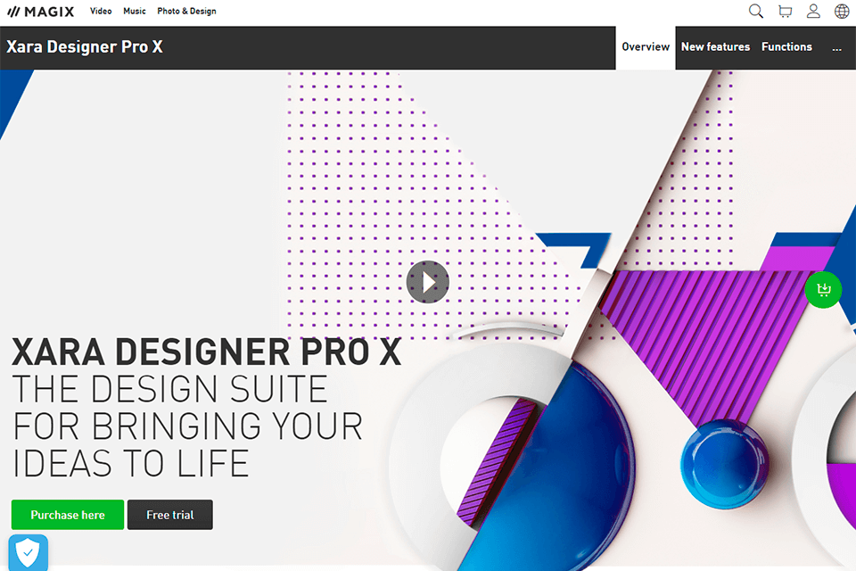 xara designer pro x full width web pages