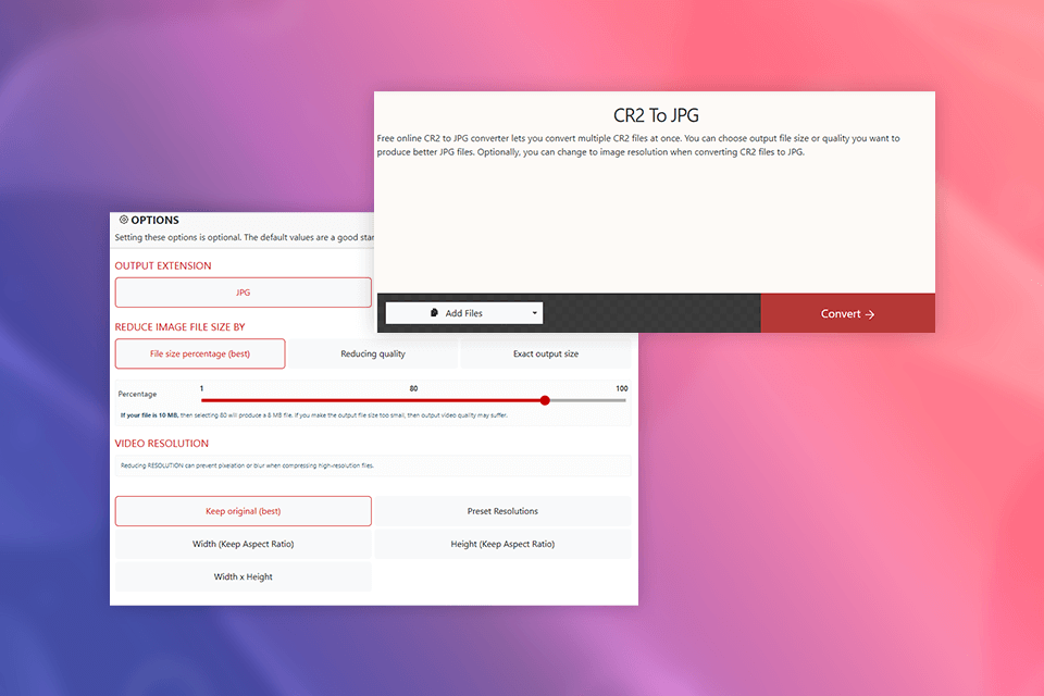 xconvert cr2 to jpg converter