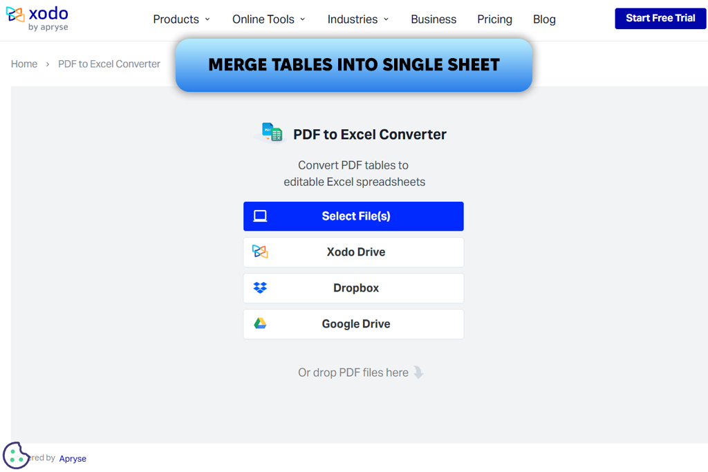 xodo pdf to excel converter