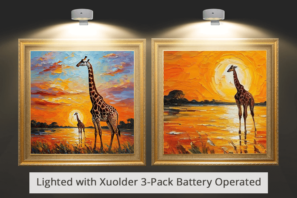 xuolder 3-pack battery operated light for painting
