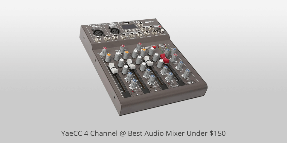 yaecc 4 channel audio mixer under 150