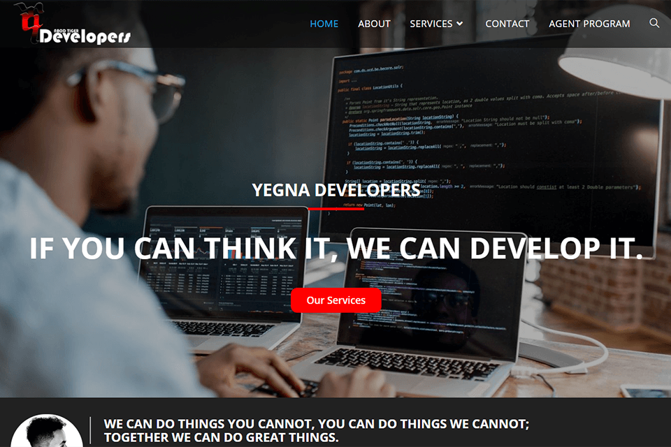 yegna developers interface