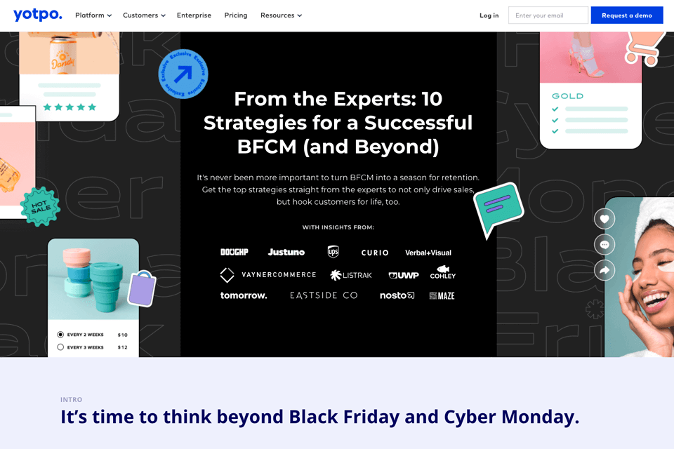 yotpo ecommerce blog interface