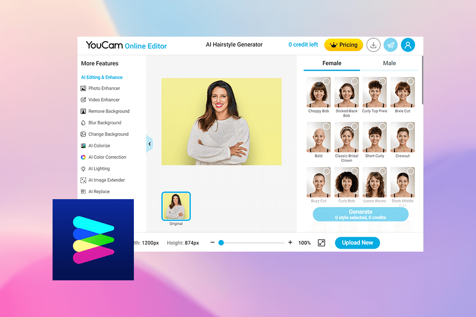 youcam ai hairstyle generator