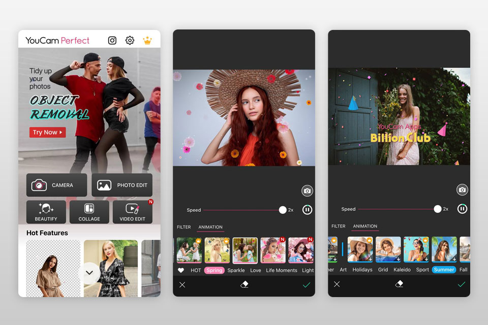 youcam مثالي يجلب الصور إلى واجهة التطبيق