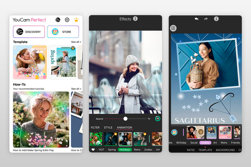youcam perfect ghost picture app interface
