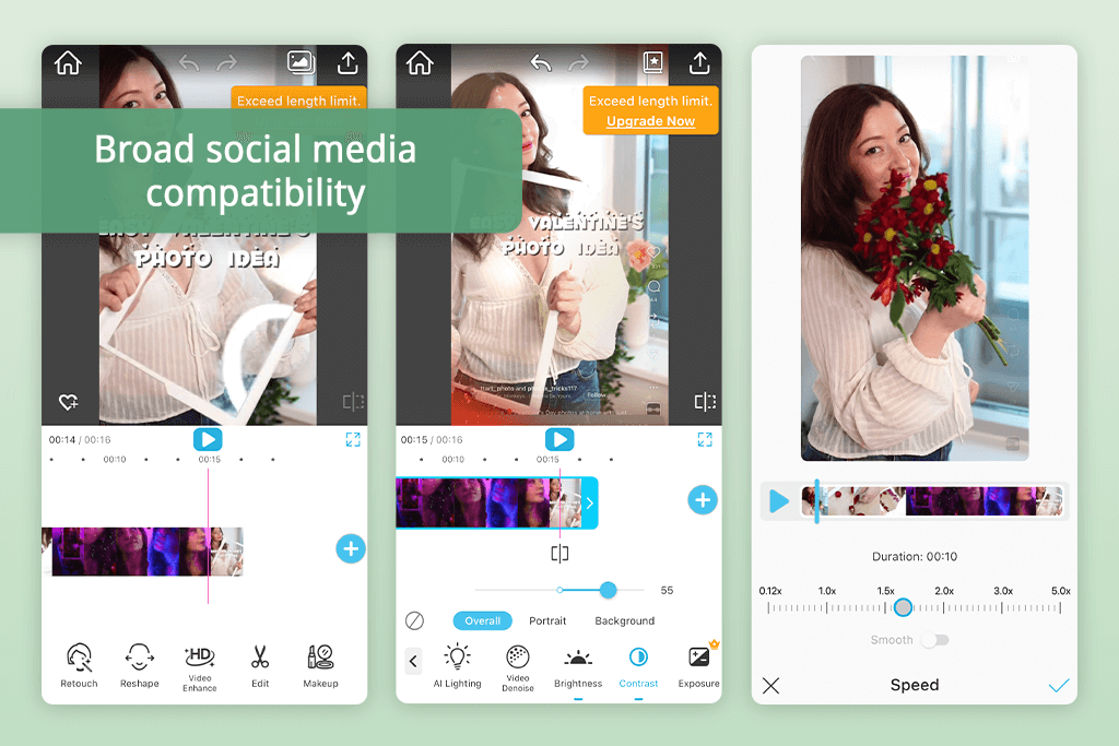 youcam video app interface