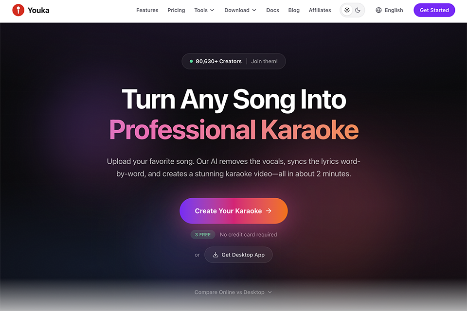 youka io lyrics video maker app