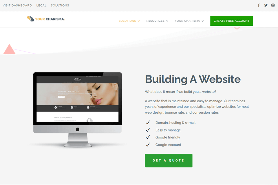 your charisma website development