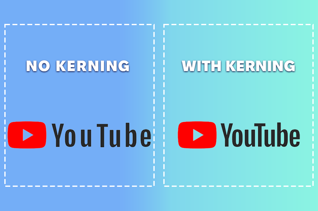 youtube logo kerning in typography