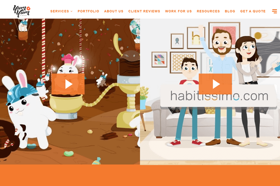 yum yum videos video production company commercial animation