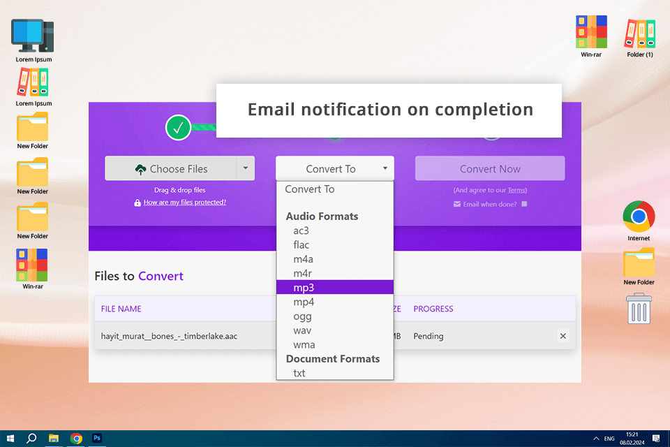 zamzar acc to mp3 converter