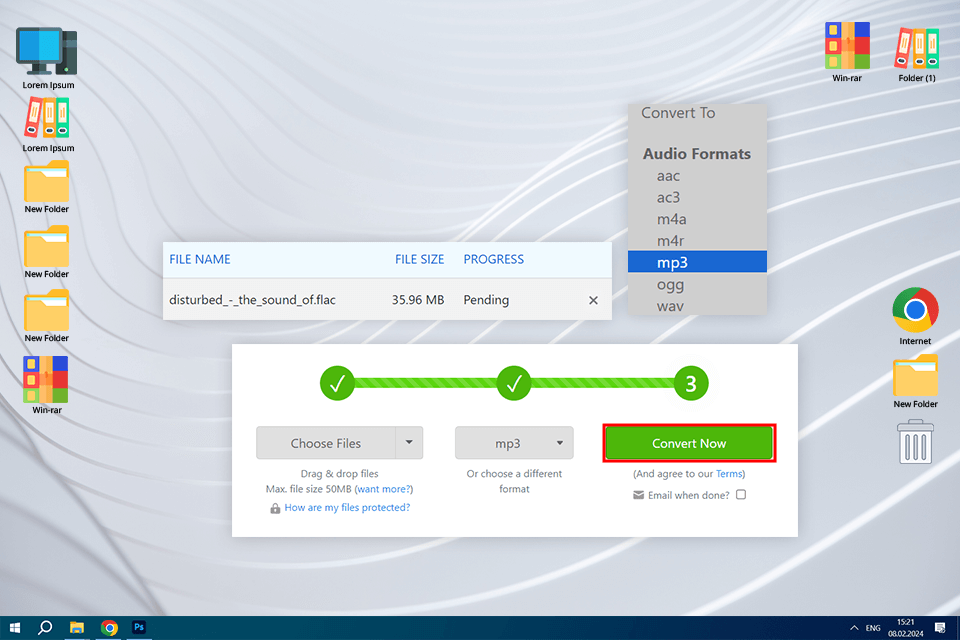 zamzar flac to mp3 converter