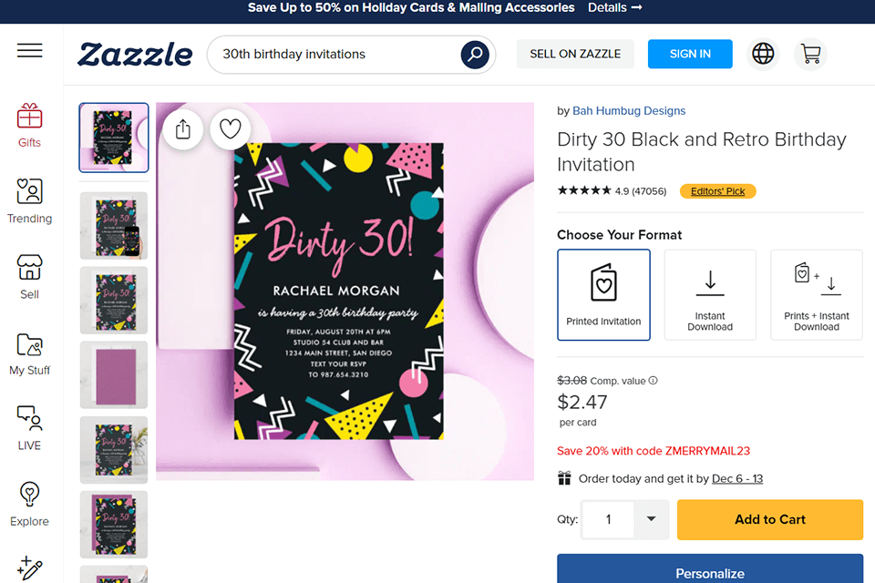 zazzle holiday card maker