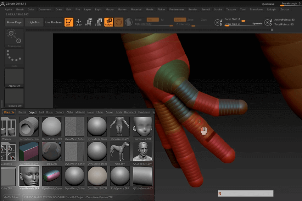 Zbrush 3d Painting Software Interface 