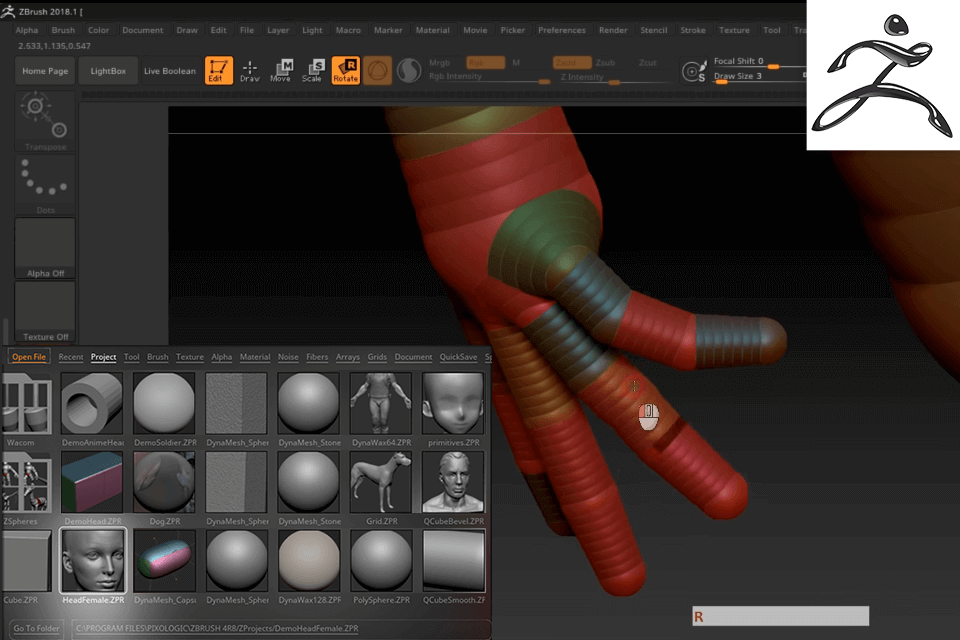 how big is zbrush
