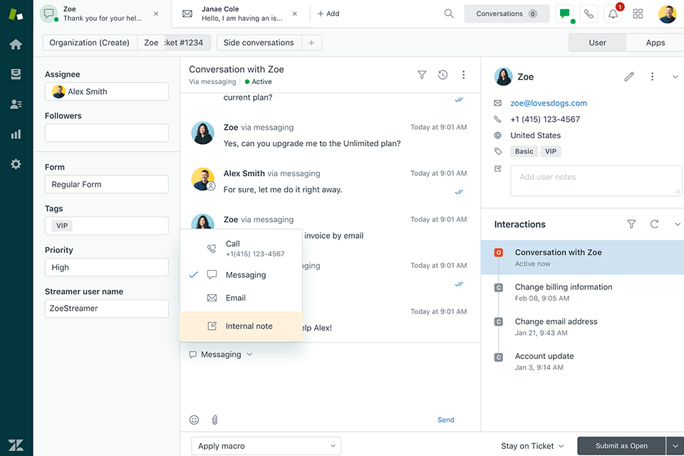zendesk to help start an online gear store