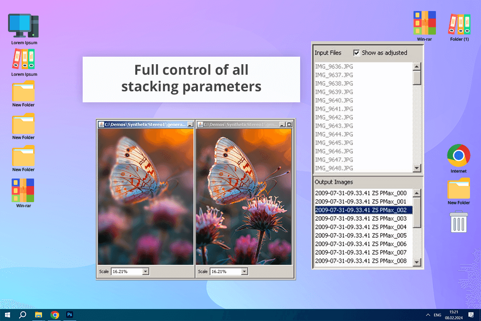 zerene stacker interface