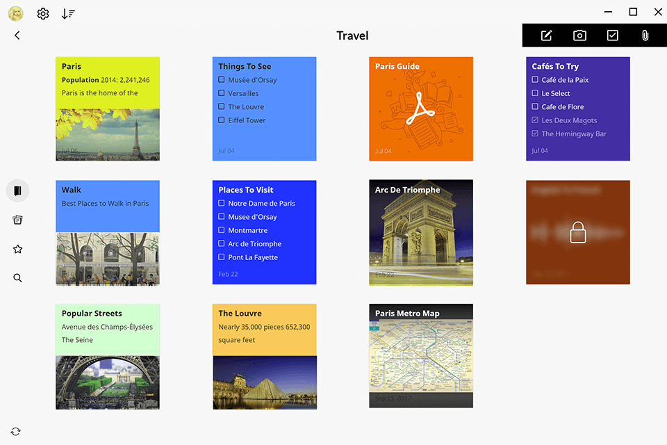 zoho notebook interface