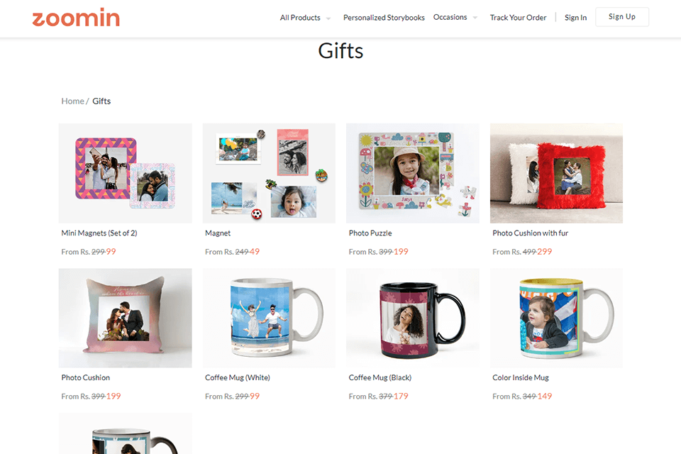 zoomin printing services gifts