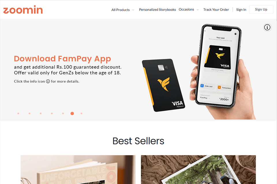 zoomin printing services website