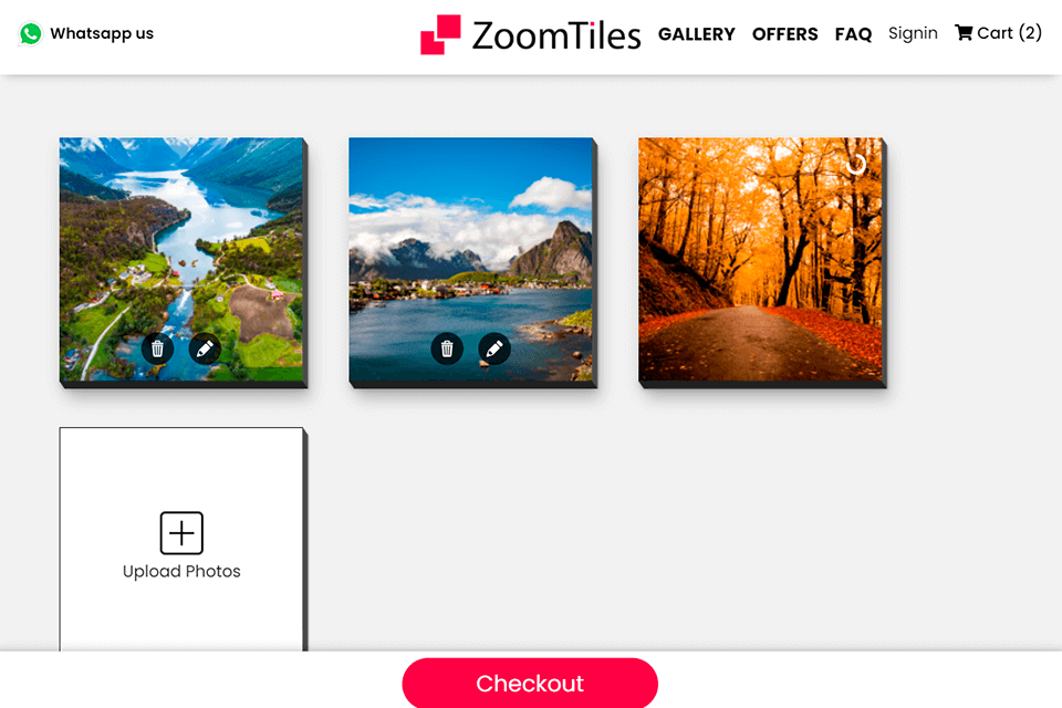 zoomtiles photo tiles website