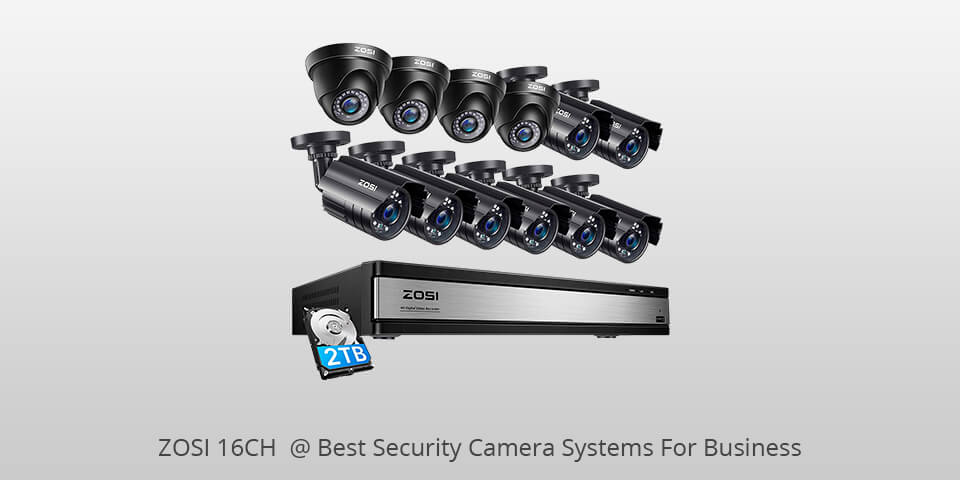 zosi 16ch  security camera systems for business