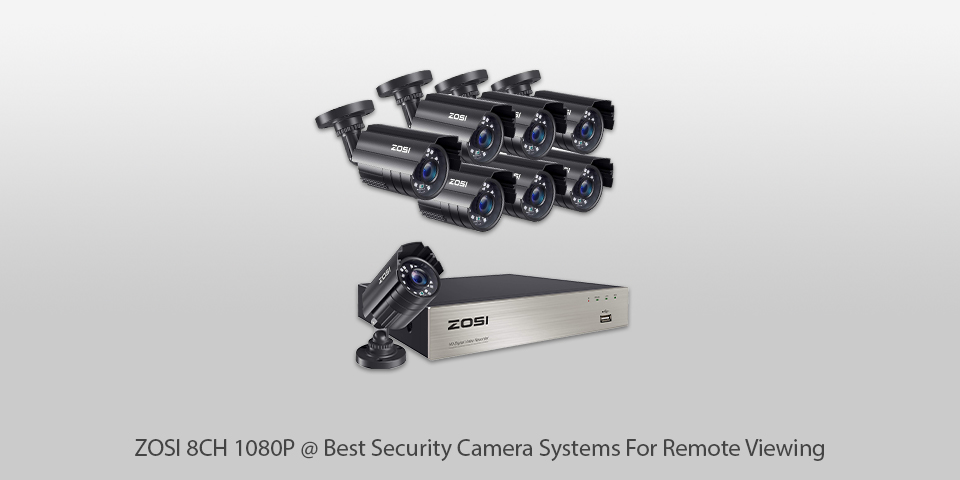 zosi 8ch 1080p security camera system for remote viewing