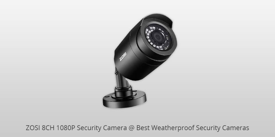 zosi 8ch 1080p security camera weatherproof security camera