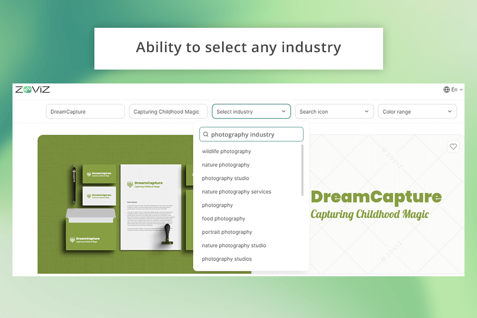 zoviz platform select industry