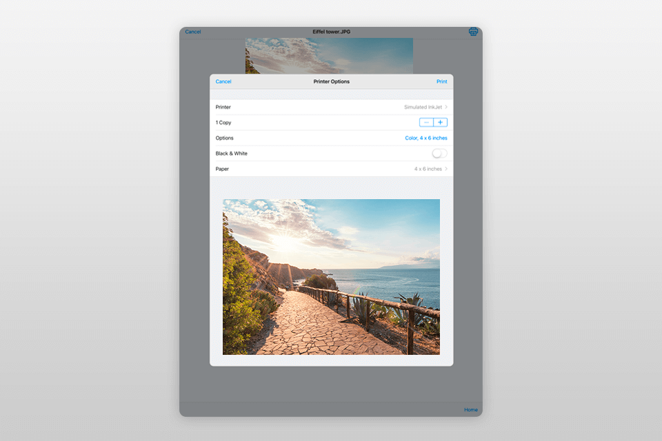 air printer download interface