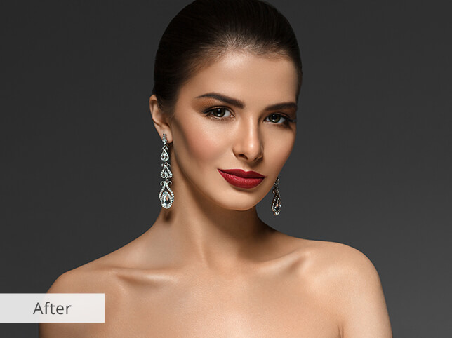  Model retouching in jewelry photos