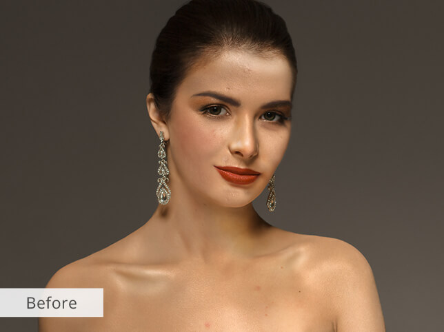  Model retouching in jewelry photos